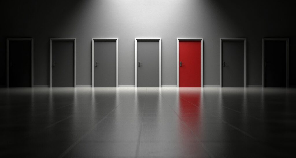doors, choices, choose, decision, opportunity, entrance, option, solution, choosing, doorway, way, challenge, 3d, selection, decide, enter, closed, alternative, career, select, future, new, path, dilemma, white, red, gray, pathway, direction, symbol, floor, wall, doors, doors, choices, choices, choose, choose, decision, decision, decision, opportunity, opportunity, opportunity, opportunity, solution, challenge, challenge, selection, career, career, career, career, future, future, future, future, future, dilemma, dilemma, pathway, direction, floor